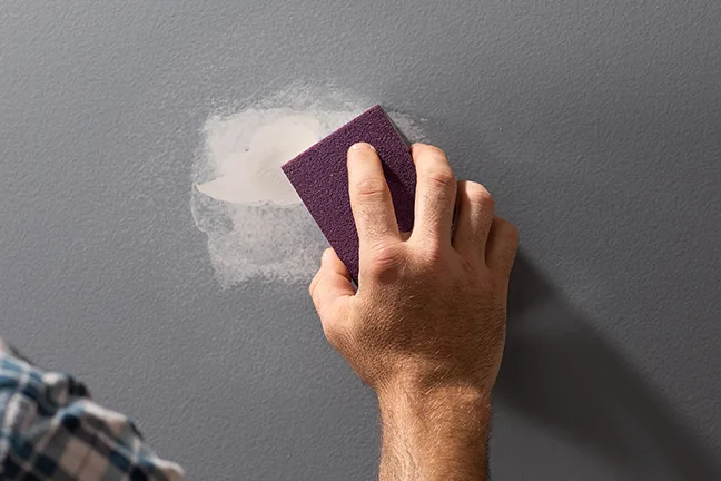 sanding a repair